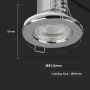 LED Downlights - PRO Fire Rated Integrated - Samsung - IP65 - Chrome - 5 Watts - 500 Lumens - 6400K - 5 Years