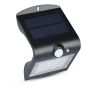 Black Solar Wall Lights - IP65 - 1.5W - 220 Lumens - 4000K