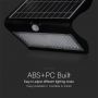 Black Solar Wall Lights - IP65 - 8W - 850 Lumens - 4000K