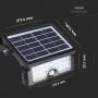 Black Solar Floodlights - IP65 - 5W - 500 Lumens - 4000K