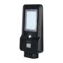 Schwarze Solar-Straßenlampen - IP65 - 15W - 1600 Lumen - 4000K