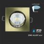 LED Spotlights - Recessed Fitting - GU10 - IP20 - Gold  - Model No: - VT-779-SG-SQ