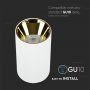 LED Spotlights - Surface Fittings - GU10 - IP20 - White+Gold - Model No: - VT-882-RG