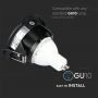 LED Spotlights - Recessed Fitting - GU10 - IP20 - Black+Black - Model No: - VT-883-B