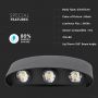 Black LED Wall Lights - Semi - Oval - Bridgelux - IP54 - 6W - 540 Lumens - 3000K