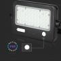 Black Solar Floodlights - IP65 - 10W - 1100 Lumens - 4000K