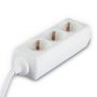 3 Ways Extension Sockets - IP20 - White - 3 m wire