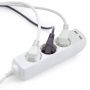 3 Ways Extension Sockets - USB - IP20 - White - 1.5 m wire