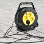 Retractable Extension Sockets - IP20 - 10 m wire - 4 Ways - Heavy Duty - Cable Reel