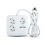 3 Ways Extension Sockets - USB - IP20 - White - 1.4 m wire - Square - Socket - Power Strip