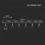 LED String Lights - IP65 - Black - 5 Years - Model No: - VT-720S