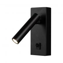 LED Wall Lights - Single Head - IP20 - Black Body - 2 Watts - 150 Lumens - 3000K