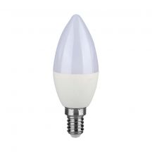 LED Bulbs - Candle - E14 - Samsung - IP20 - White - 5.5 Watts - 470 Lumens - 3000K - 5 Years