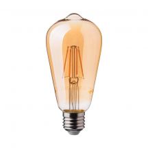 LED Bulbs - ST64 E27 - IP20 - Amber - 6 Watts - 550 Lumens - 2200K - 2 Years