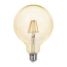 LED Bulbs - G125 Globe E27 - IP20 - Amber - 4 Watts - 550 Lumens - 2200K - 2 Years