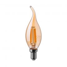 VT-1949 4W CANDLE FILAMENT BULB AMBER COVER TIP 2200K E14