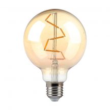 LED Bulbs - G95 Globe E27 - IP20 - Amber - 4 Watts - 350 Lumens - 2200K - 2 Years