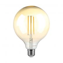 LED Bulbs - G125 Globe E27 - IP20 - Amber - 8 Watts - 700 Lumens - 2200K - 2 Years