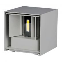 Square LED Wall Lights - Bridgelux - IP65 - Grey - 11W - 1360 Lumens - 4000K