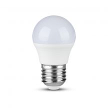 E27 LED Bulbs - Golf - Samsung - IP20 - White - 6.5W - 600 Lumens - 4000K - 5 Years