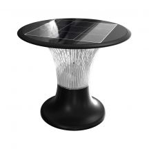 Solar Lights - Pillar Light Sensor - IP65 - Black - 15 Watts - 2200 Lumens - 6000K+4000K - Model No: - VT-426-B