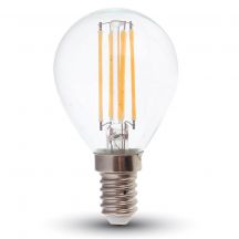 LED Bulbs - Golf E14 - IP20 - Transparent - 6 Watts - 600 Lumens - 2700K - 2 Years