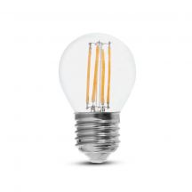 LED Bulbs - Golf E27 - IP20 - Transparent - 6 Watts - 800 Lumens - 2700K - 2 Years