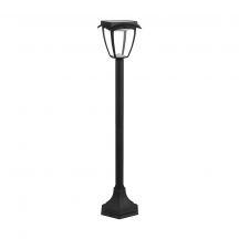 Solar Lawn Lamp - 2W - 110 Lumens - 3000K+6000K - Matt Black - IP65