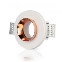 LED Spotlights - Recessed Fitting - GU10 - IP20 - White+Matt Rose Gold - 5 Years - Model No: - VT-866-RD-G