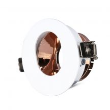 LED Spotlights - Recessed Fitting - GU10 - IP20 - White+Rose Gold - Model No: - VT-874-WR