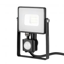 Rotatable LED Floodlights with PIR Sensor - Samsung - IP65 - Black - 10W - 800 Lumens - 4000K - 5 Years