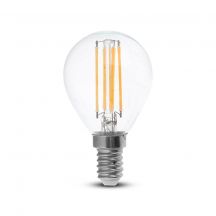 LED Bulbs - Golf E14 - IP20 - Transparent - 4 Watts - 400 Lumens - 4000K - 2 Years