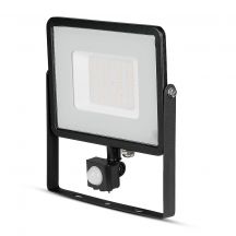 Rotatable LED Floodlights with PIR Sensor - Samsung - IP65 - Black - 50W - 4000 Lumens - 3000K - 5 Years