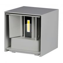 Grey LED Wall Lights - Square - Bridgelux - IP65 - 6W - 660 Lumens - 4000K