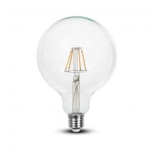 LED Bulbs - G125 Globe E27 - IP20 - Transparent - 6 Watts - 806 Lumens - 6400K - 2 Years